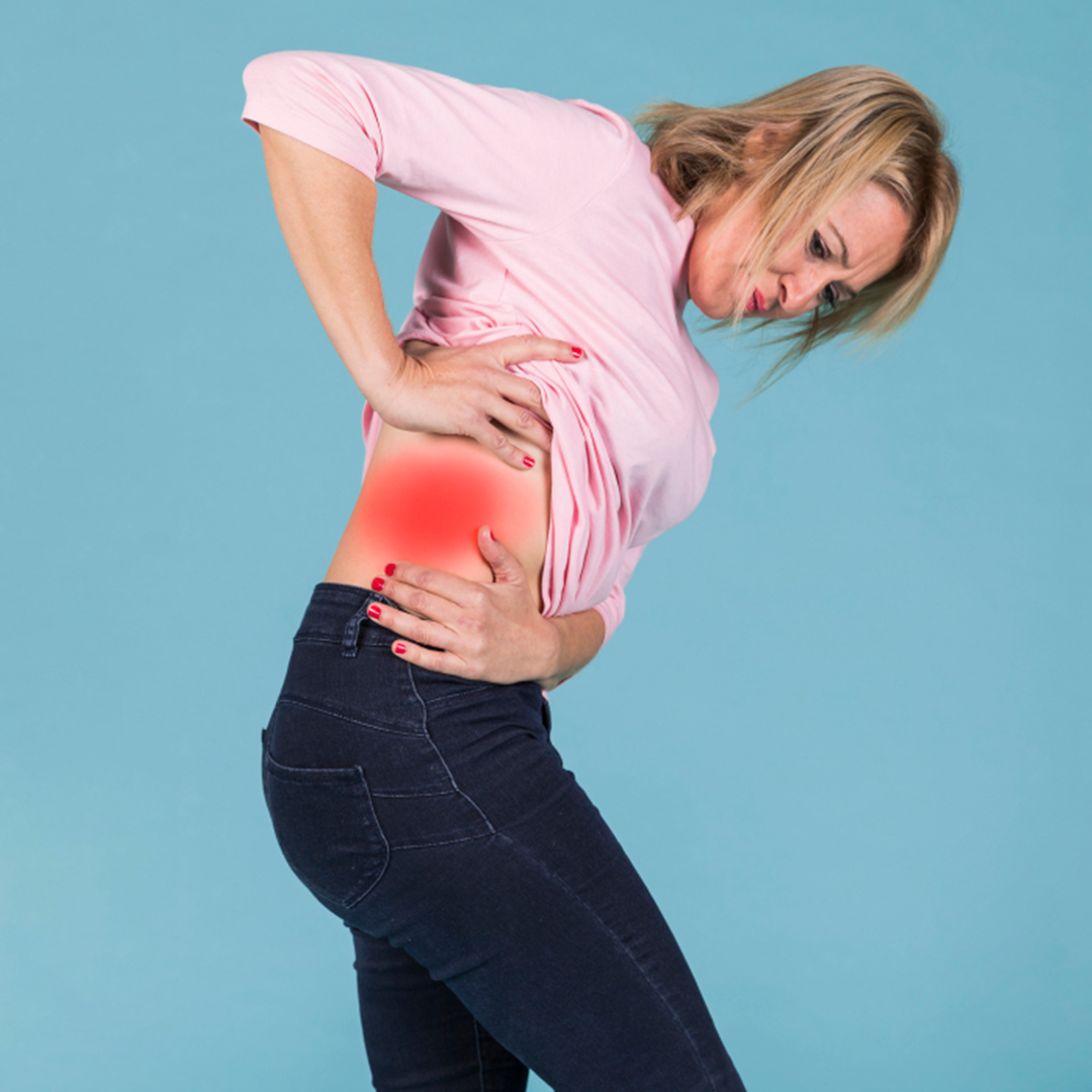 woman suffer from hip pain